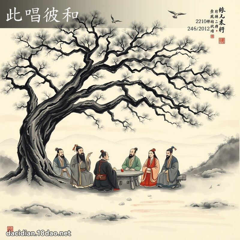 此唱彼和 配图