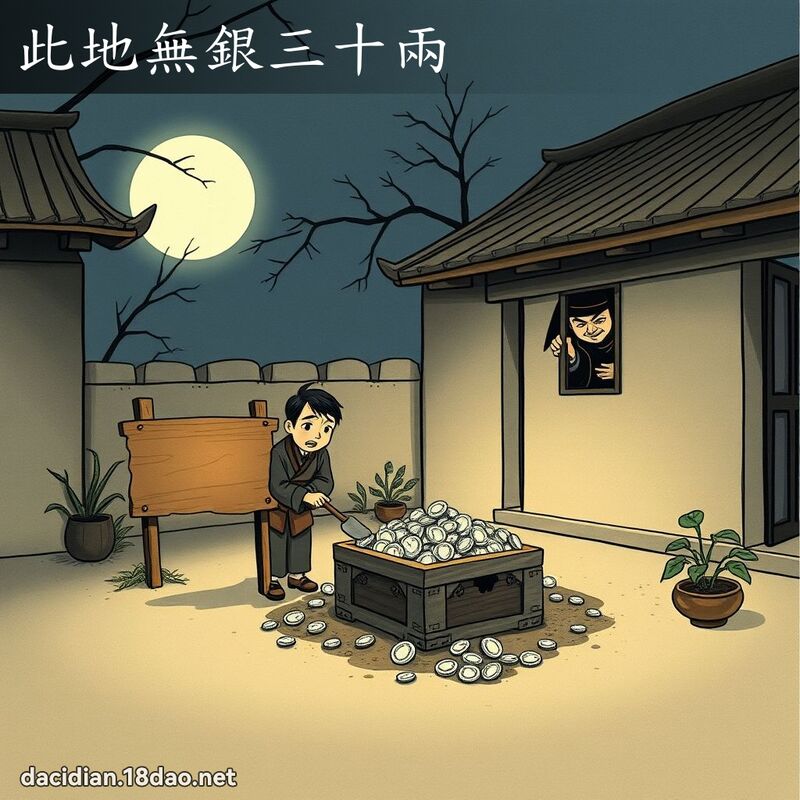 此地无银三十两 配图