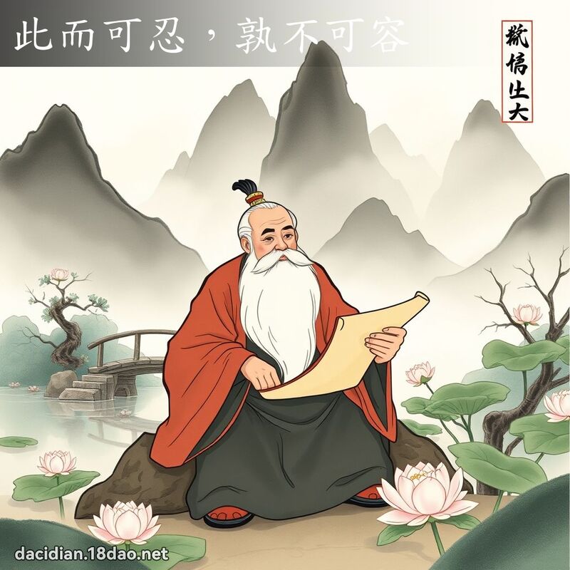 此而可忍,孰不可容 配图