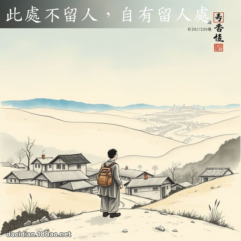 此处不留人,自有留人处 配图