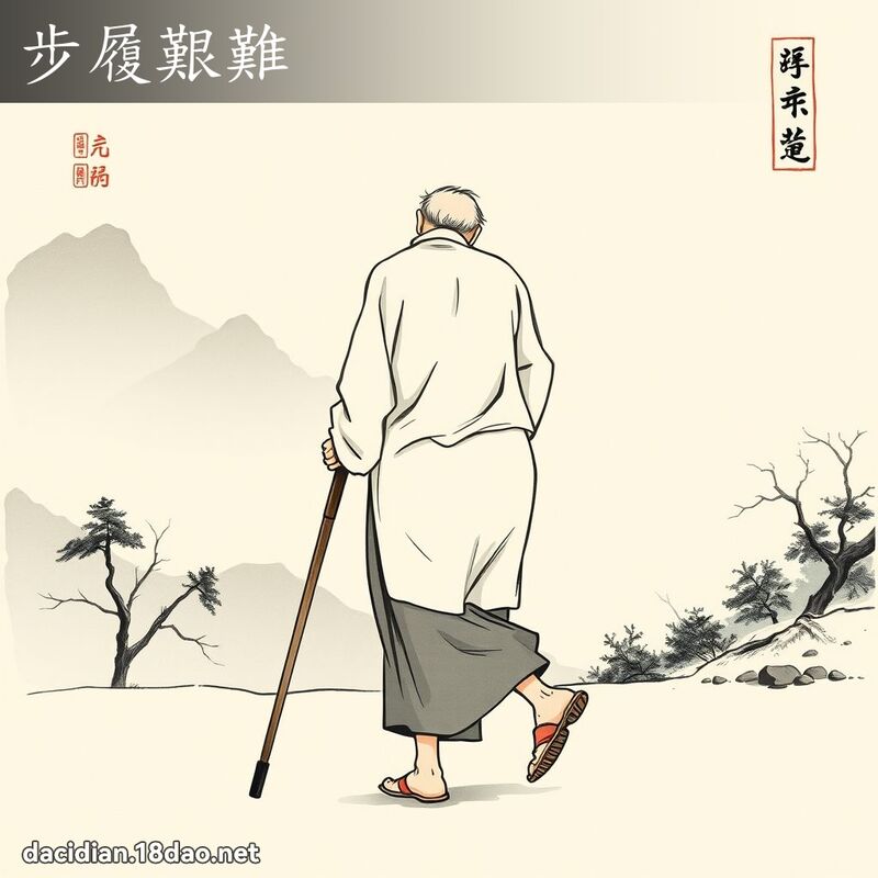 步履艰难 配图