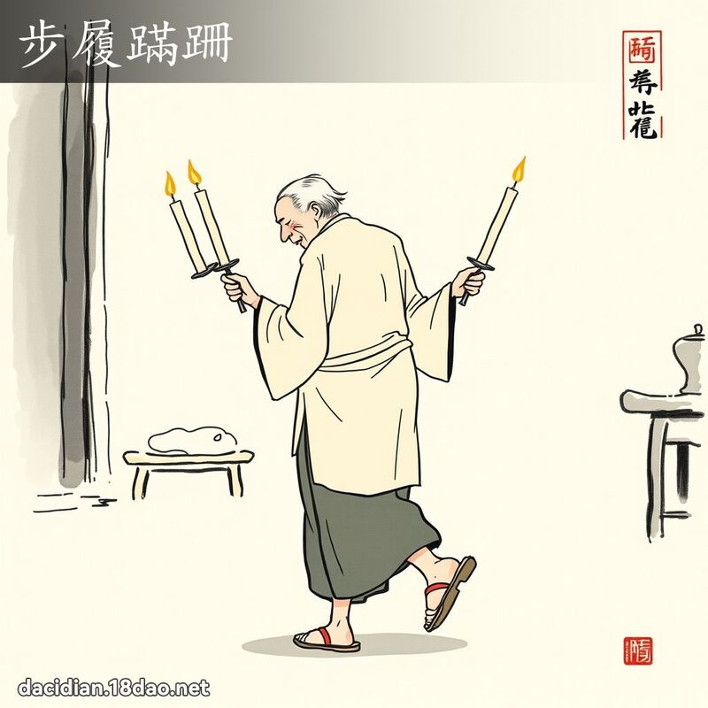 步履蹣跚 配图