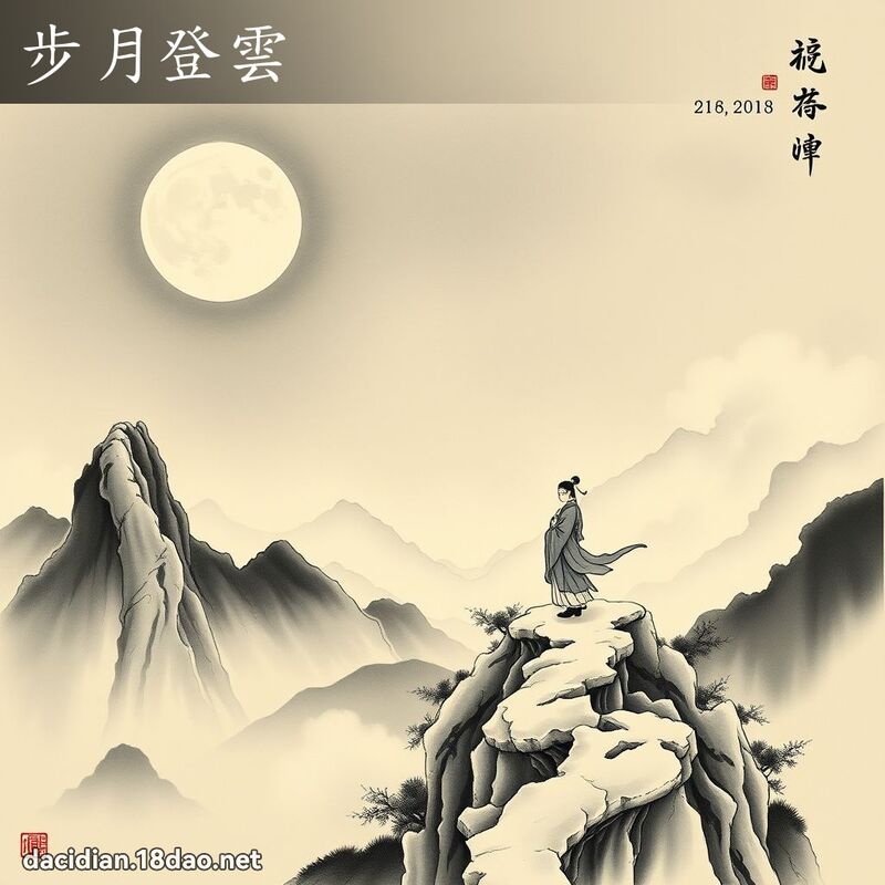 步月登云 配图