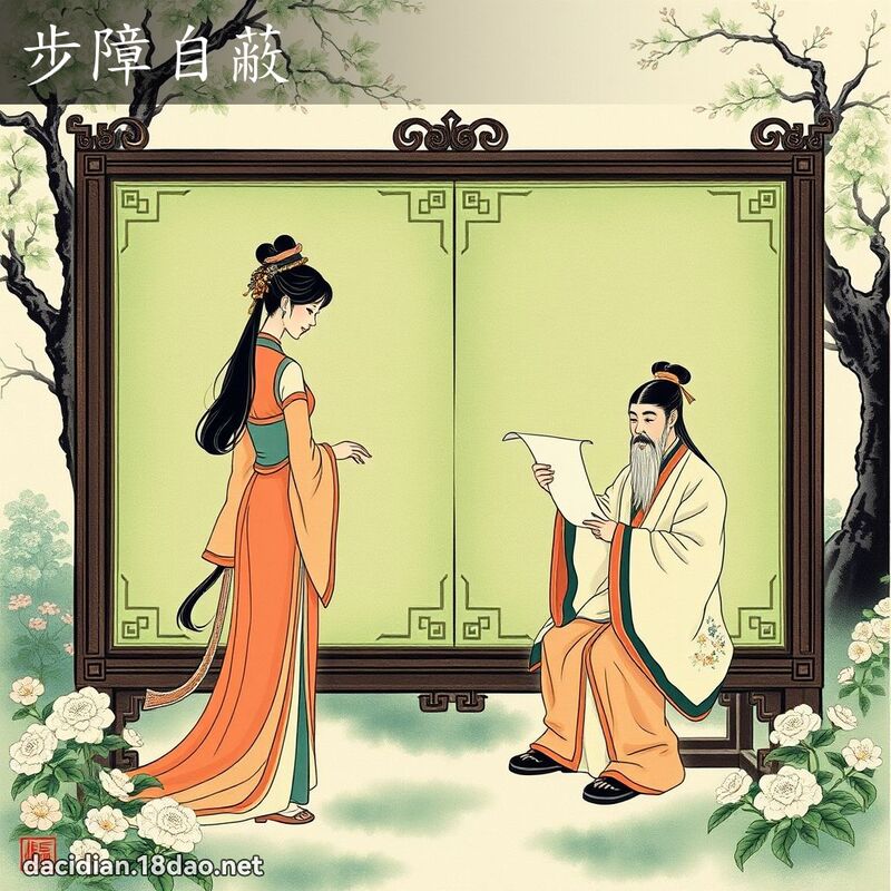 步障自蔽 配图