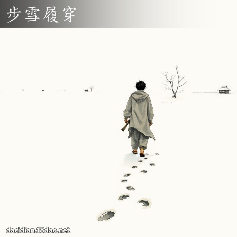 步雪履穿 配图