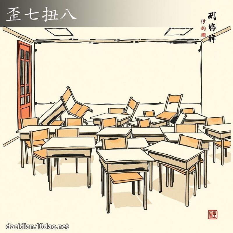 歪七扭八 配图