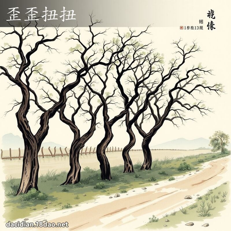 歪歪扭扭 配图
