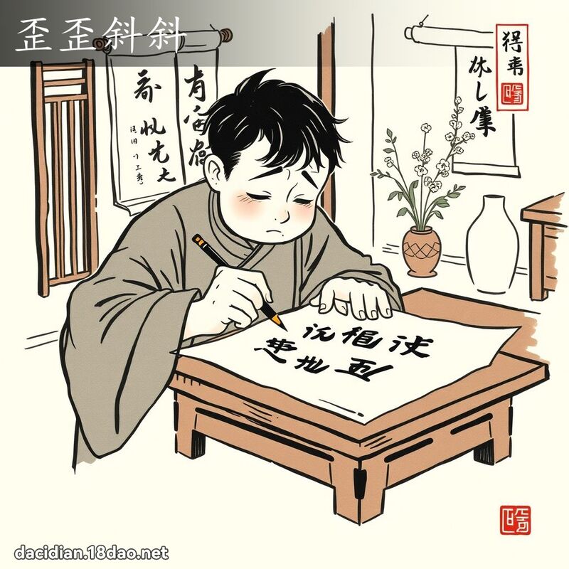 歪歪斜斜 配图