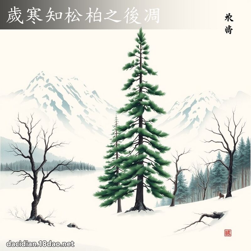 岁寒知松柏之后凋 配图