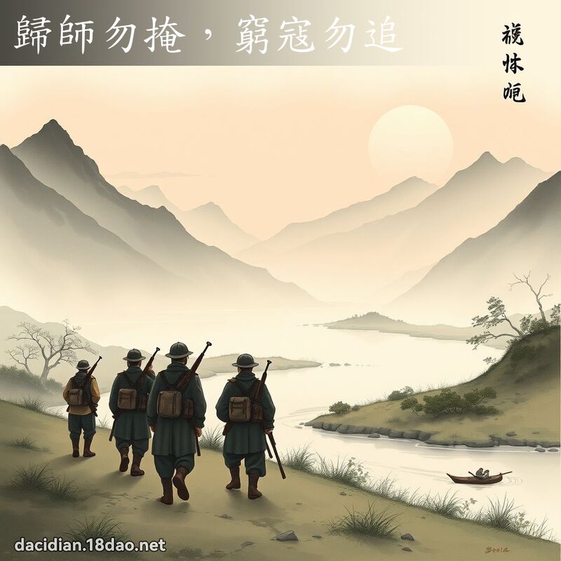 归师勿掩,穷寇勿追 配图
