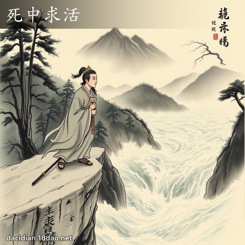 死中求活 - 中華成語配圖