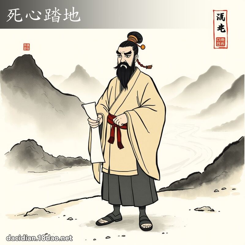 死心踏地 配图