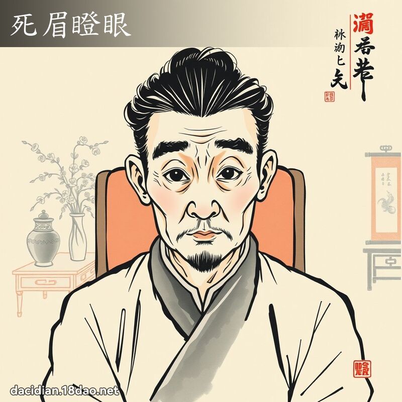 死眉瞪眼 配图