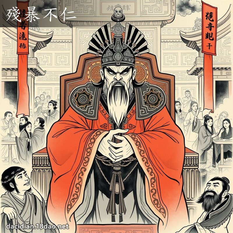 殘暴不仁 - 中華成語配圖