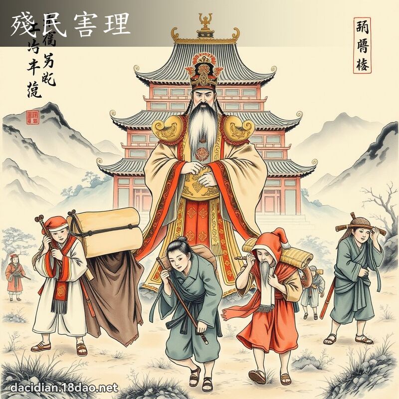 殘民害理 配图