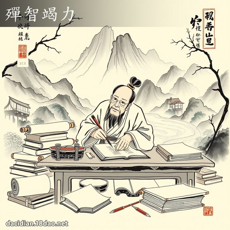 殫智竭力 配图