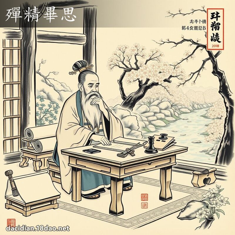 殫精畢思 配图