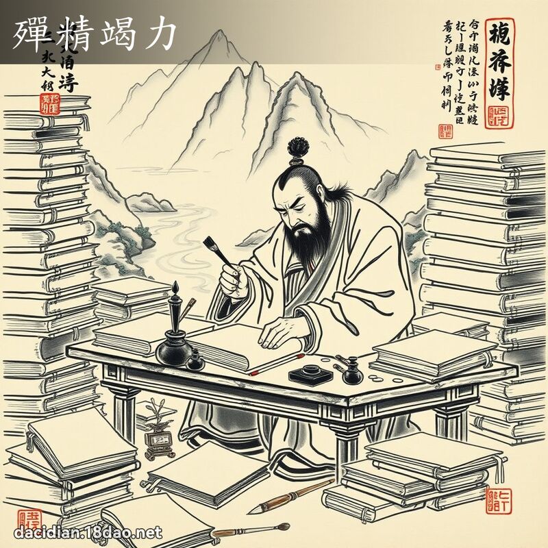 殫精竭力 配图