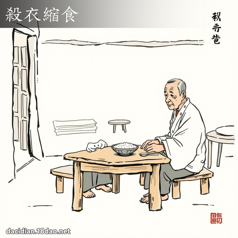 杀衣缩食 配图