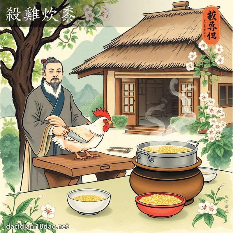 杀鸡炊黍 配图