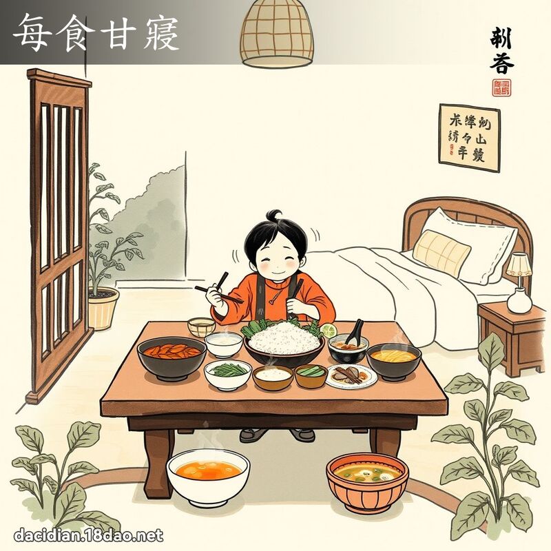 每食甘寢 配图