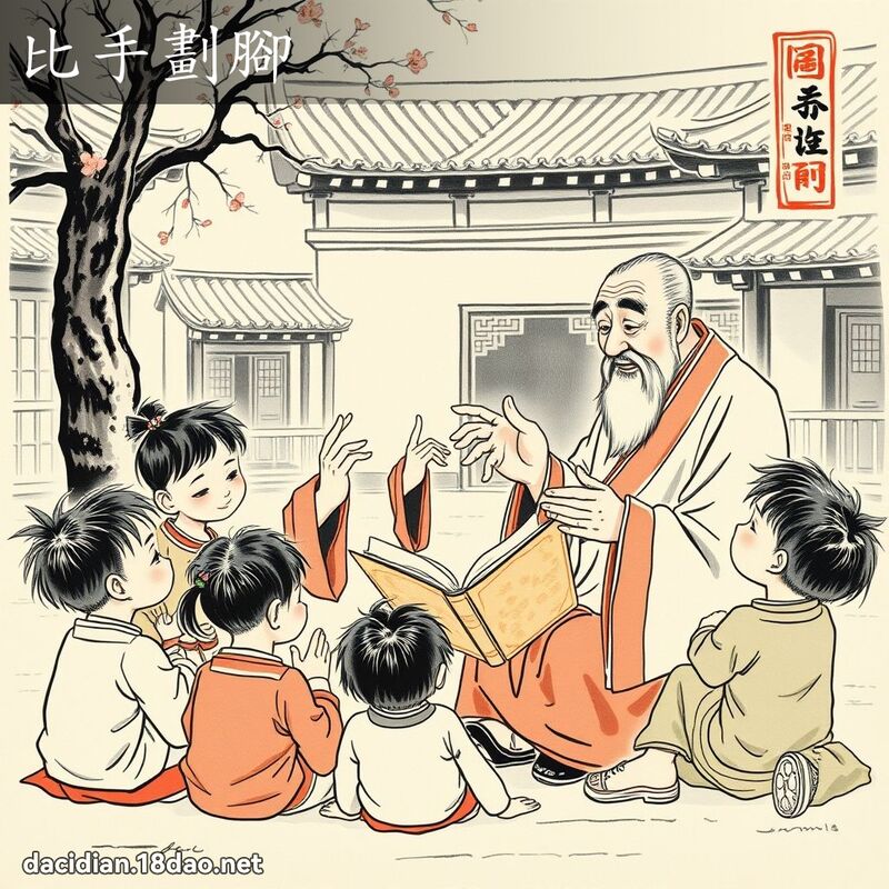 比手划脚 配图