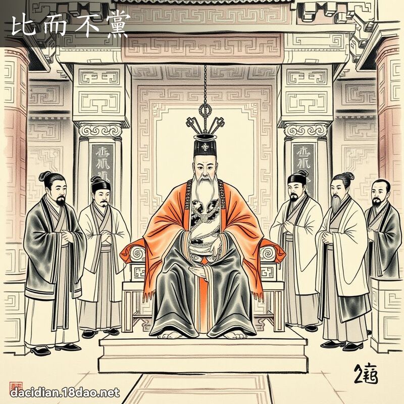 比而不党 配图