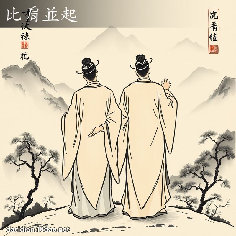 比肩並起 配图