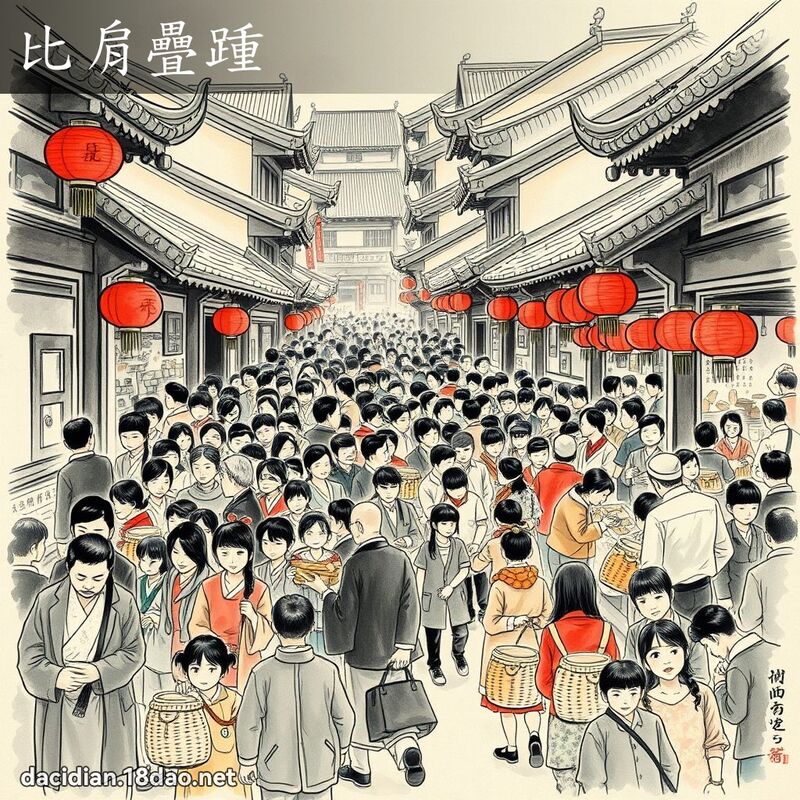 比肩叠踵 配图