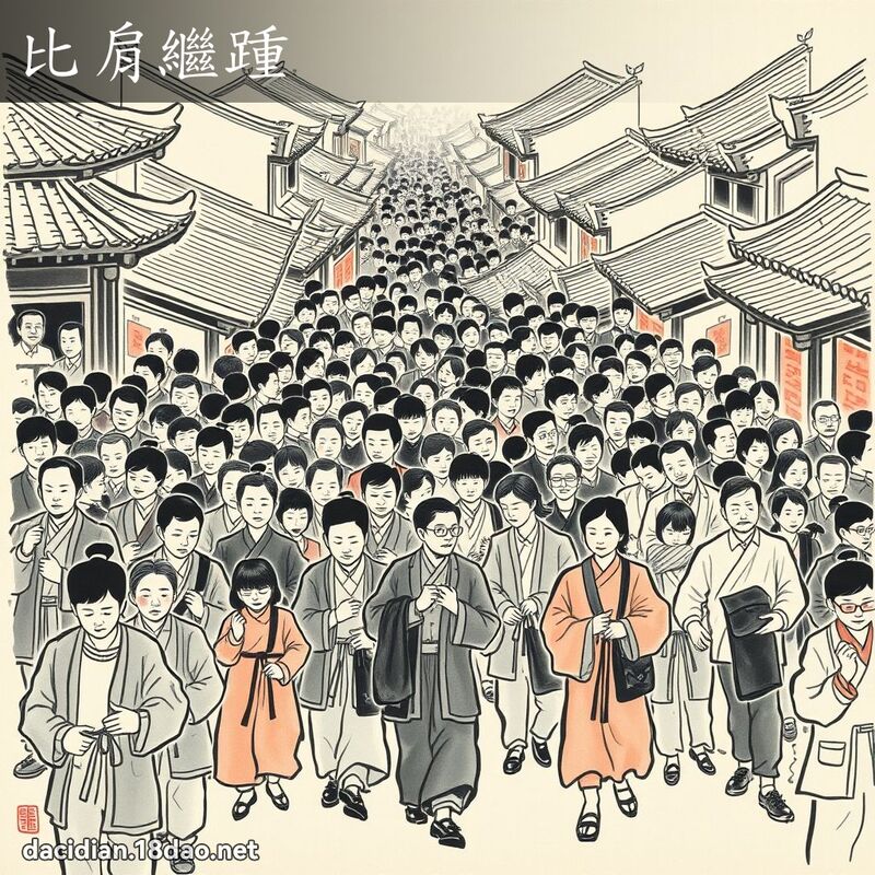 比肩继踵 配图