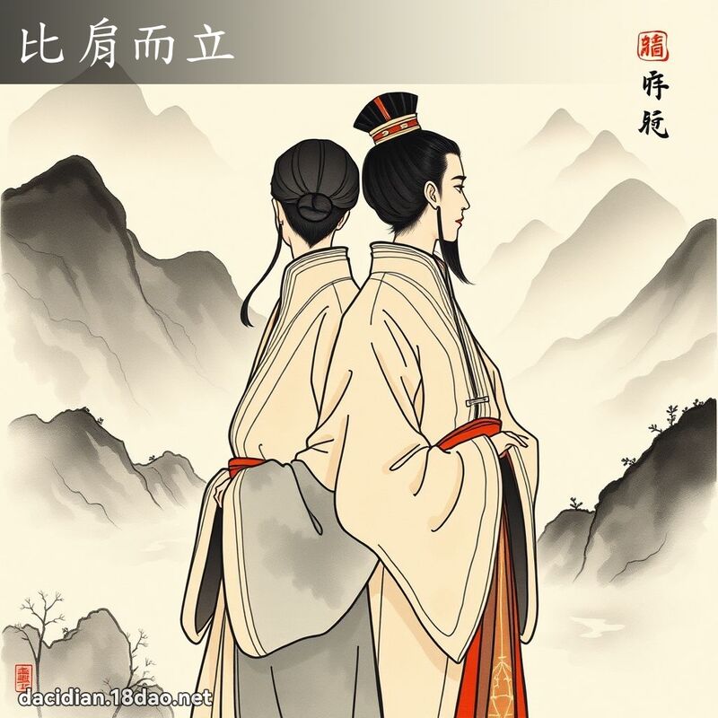比肩而立 配图