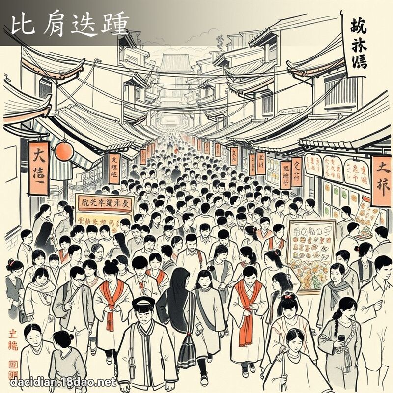 比肩迭踵 配图