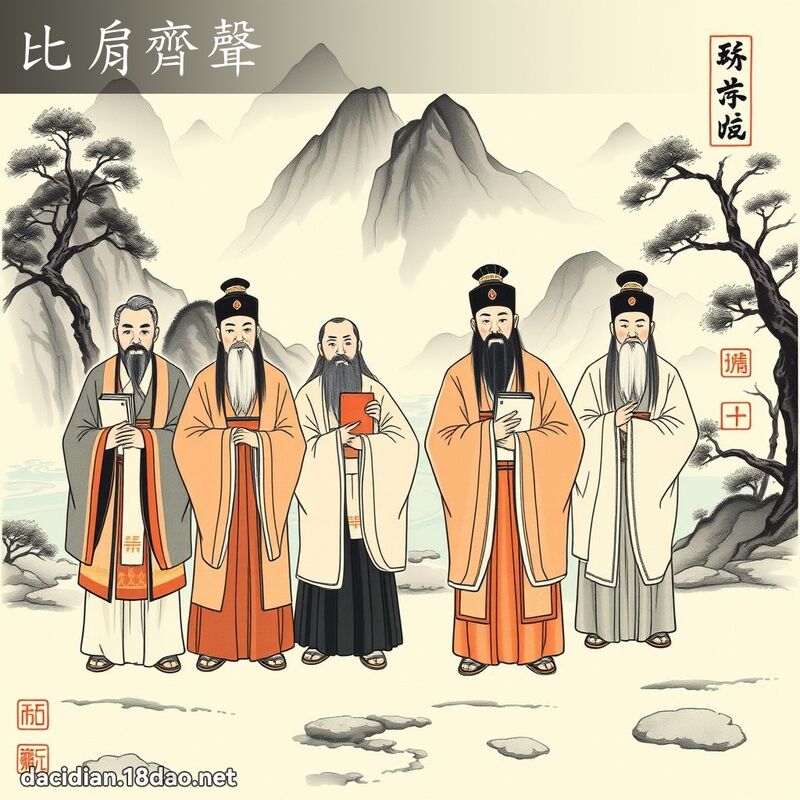 比肩齐声 配图