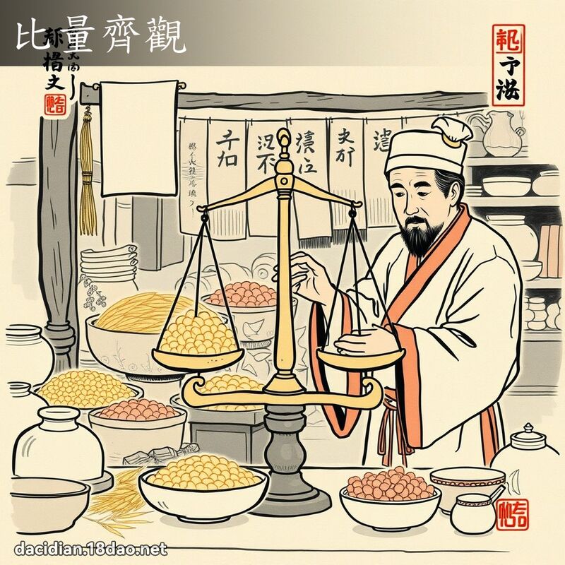 比量齐观 配图