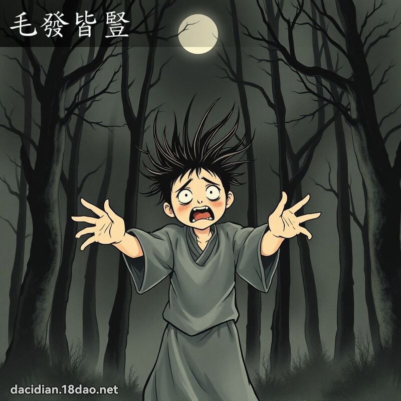 毛发皆竖 配图