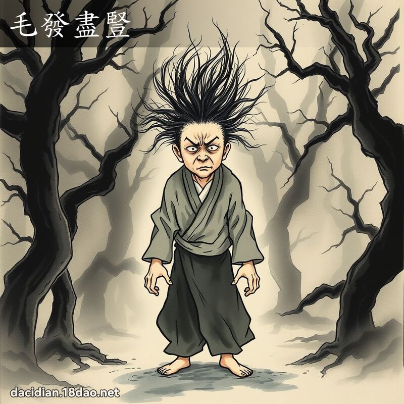 毛发尽竖 配图