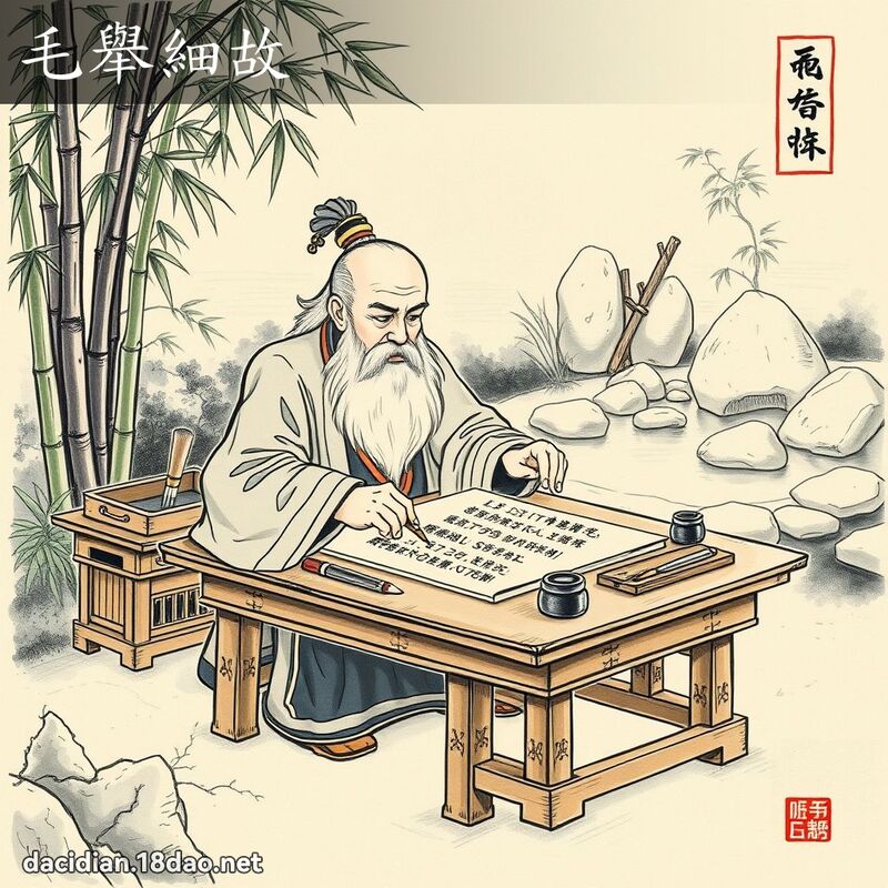 毛举细故 配图