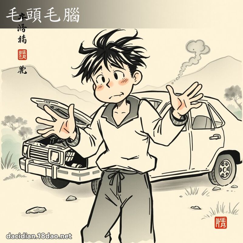 毛头毛脑 配图