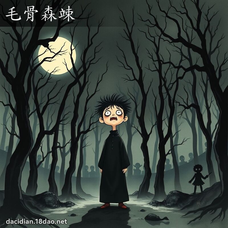 毛骨森竦 配图