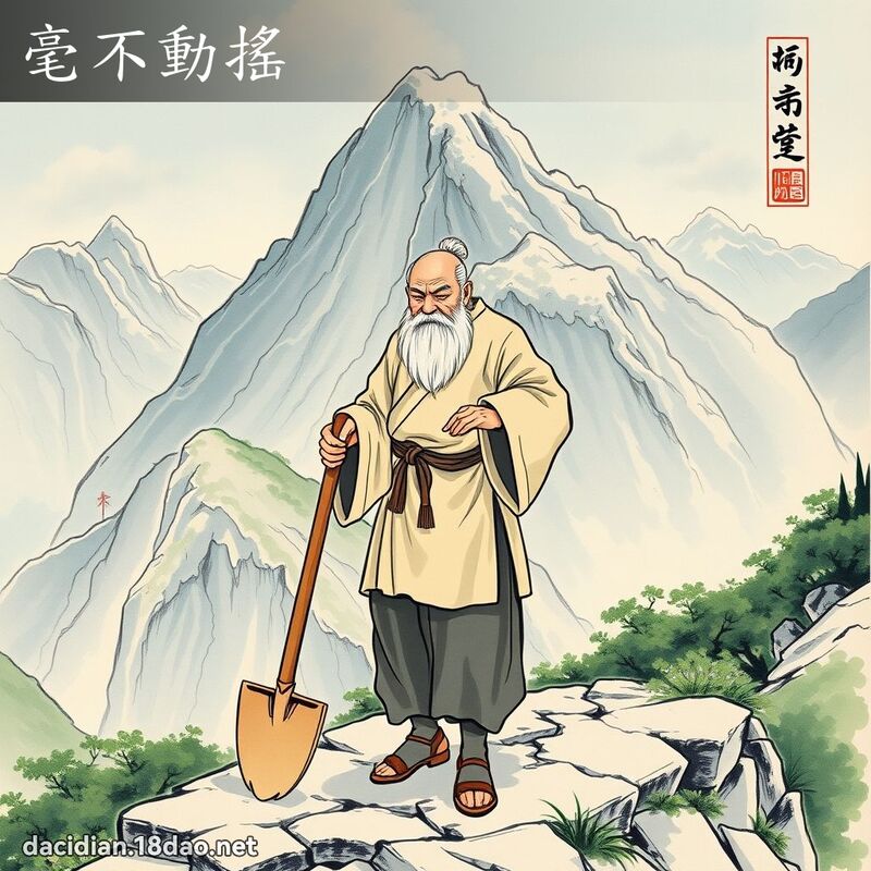 毫不动摇 配图
