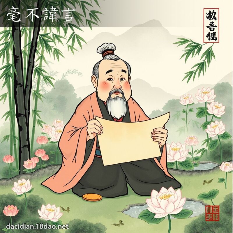 毫不讳言 配图