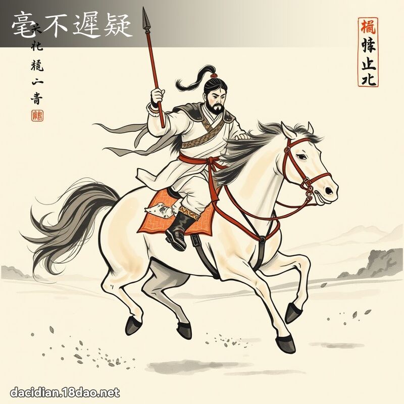 毫不迟疑 配图