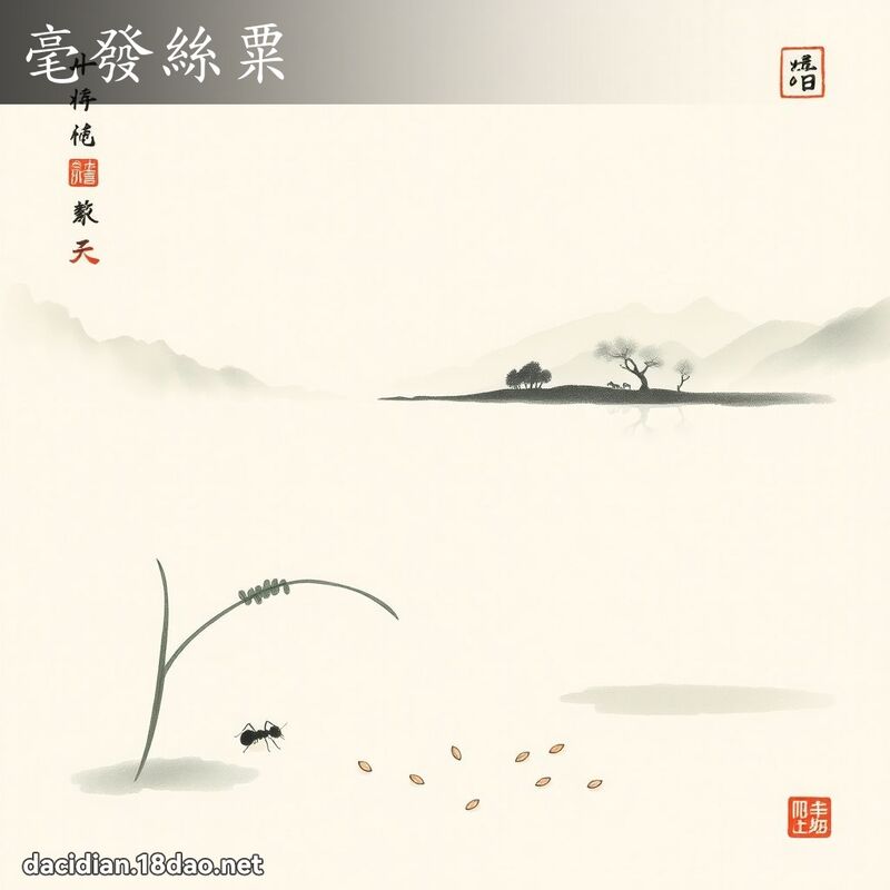 毫發絲粟 配图