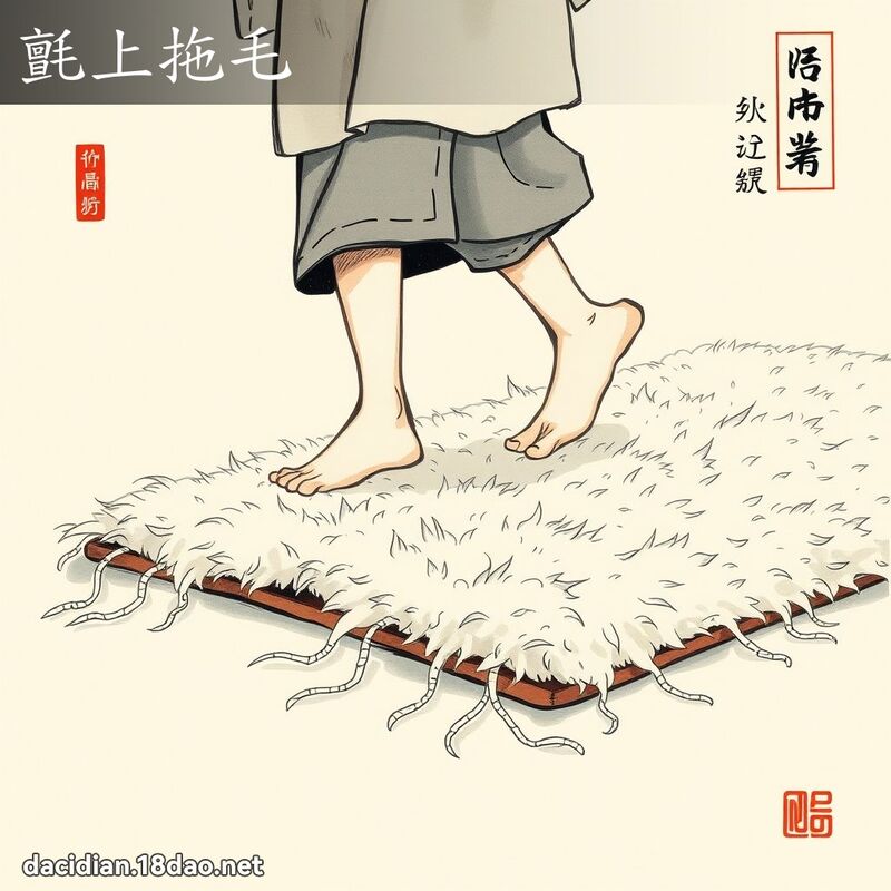 氈上拖毛 配图