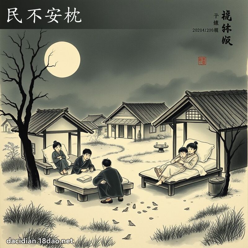 民不安枕 配图