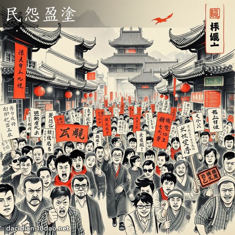 民怨盈塗 配图