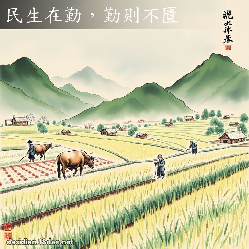 民生在勤,勤則不匱 配图