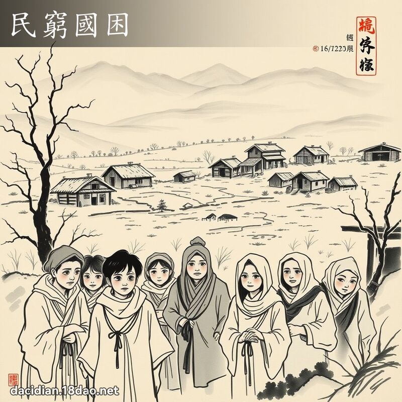 民窮國困 配图