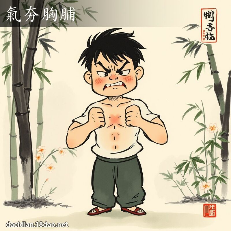 氣夯胸脯 配图