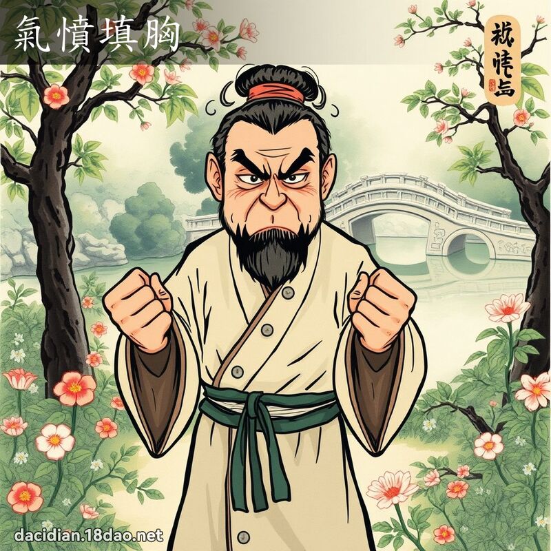 气愤填胸 配图